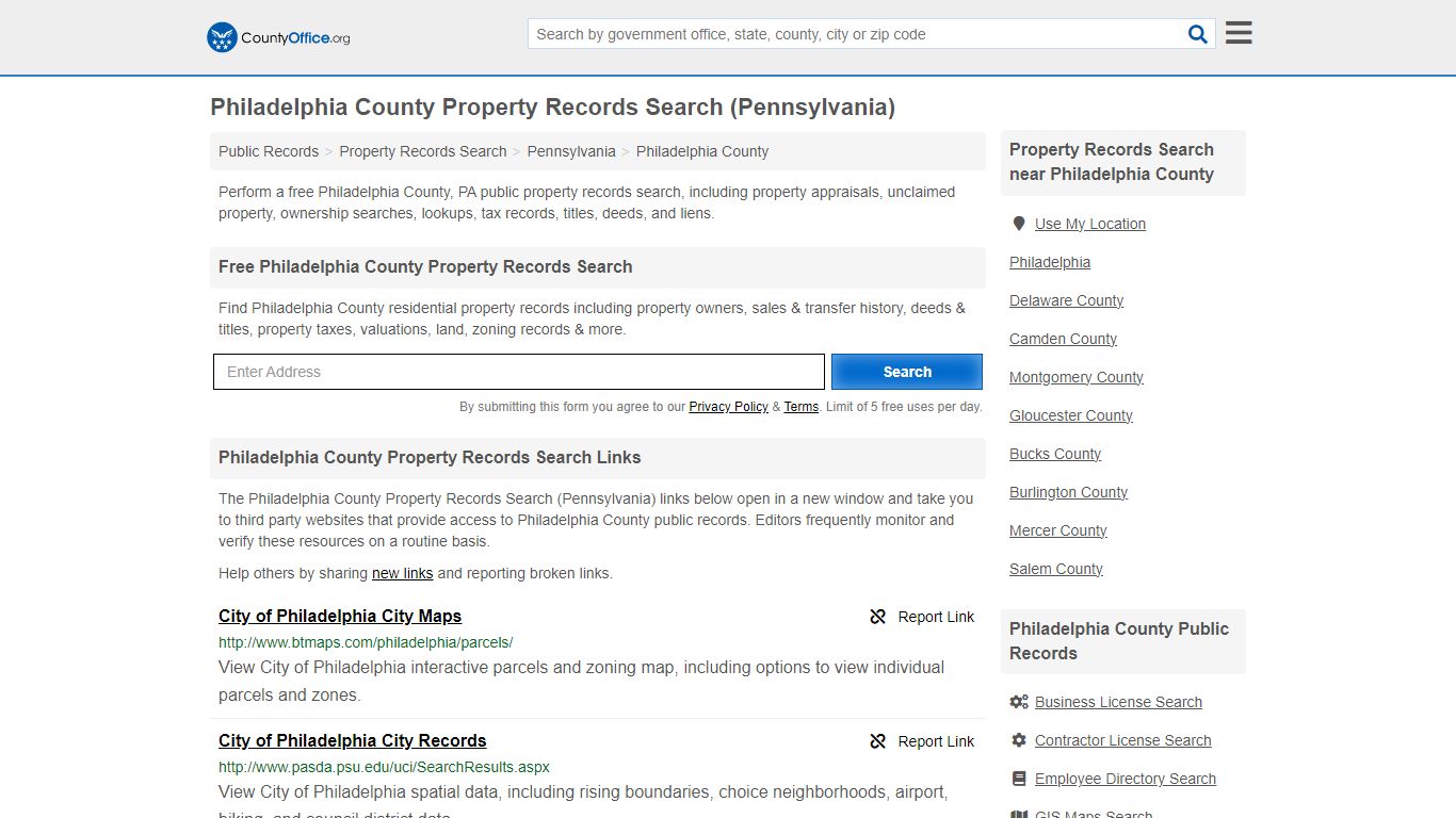 Philadelphia County Property Records Search (Pennsylvania) - County Office